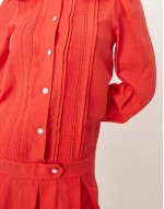 collar mini dress in red
